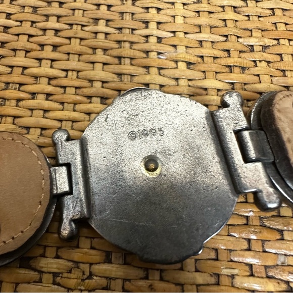 VTG 90 Brighton Museum Collection Brown Roman Coins Pegasus Brown Leather Belt - Picture 8 of 10